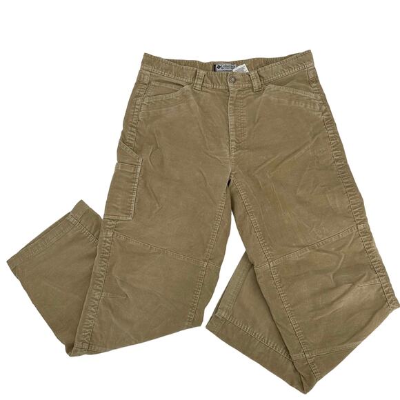 Columbia Men's Corduroy Carpenter Pants 36x32 Tan High Rise Straight Leg Casual - Picture 2 of 7